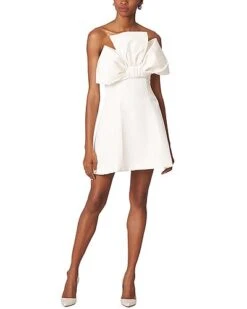 Carolina Herrera Dramatic Bow Silk Mini Dress Women