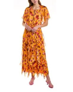 Carolina Herrera Scading Ruffle Maxi Dress Women