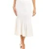 Carolina Herrera Plaited Rib Knit Wool-Blend Godet Skirt Women