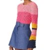 Carolina Herrera Striped Crochet Knit Top Women