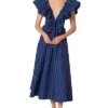 Carolina Herrera Dramatic Wing Ruffle Neckline Dress Women