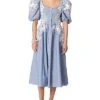 Carolina Herrera Embroidered Puff Sleeve Shirt Women