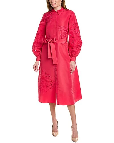 Carolina Herrera Silk Trench Dress Women 1 Carolina Herrera Silk Trench Dress Women