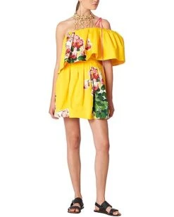 Carolina Herrera 34 Carolina Herrera One Shoulder Ruffle Mini Dress Women